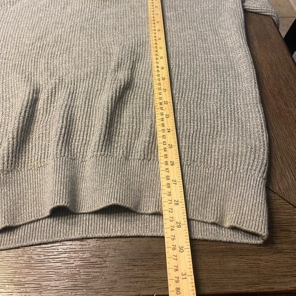 GAP Waffle Men’s Stitch Quarter Zip Mockneck Gray Sweater - XL. - Picture 6 of 8